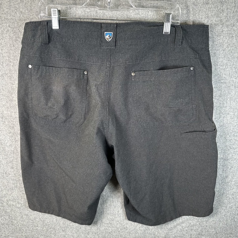 Kuhl Size 38 Mens Shorts Thin Gray Lightweight Zip Flat Front Hiking Pockets - Picture 6 of 12